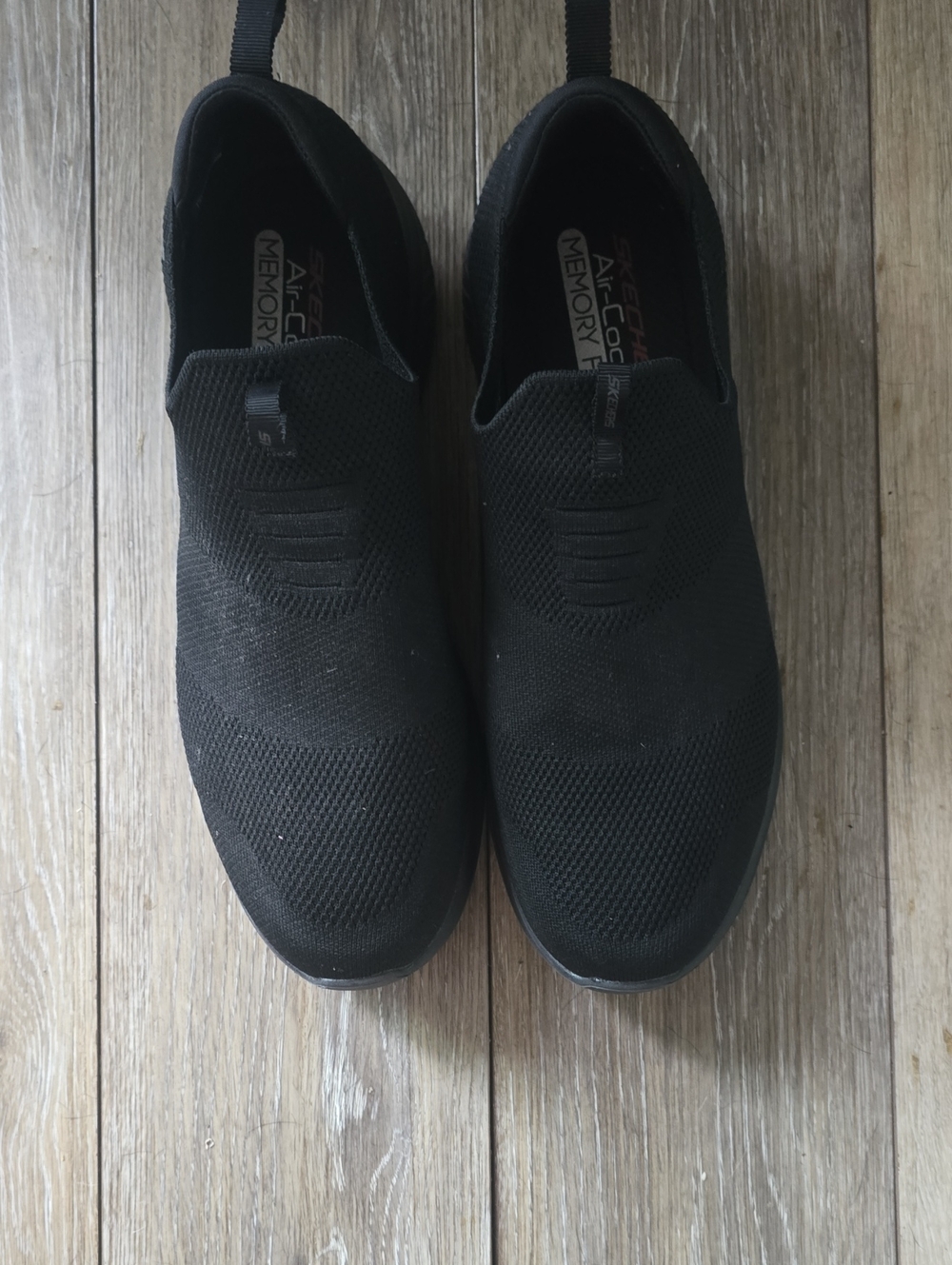 Skechers Men’s Black Slip-On Knit Loafers